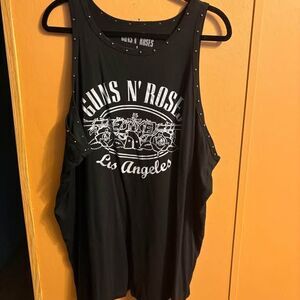 Guns N’ Roses women’s plus size torrid 5 5xl gothic bling concert shirt tank